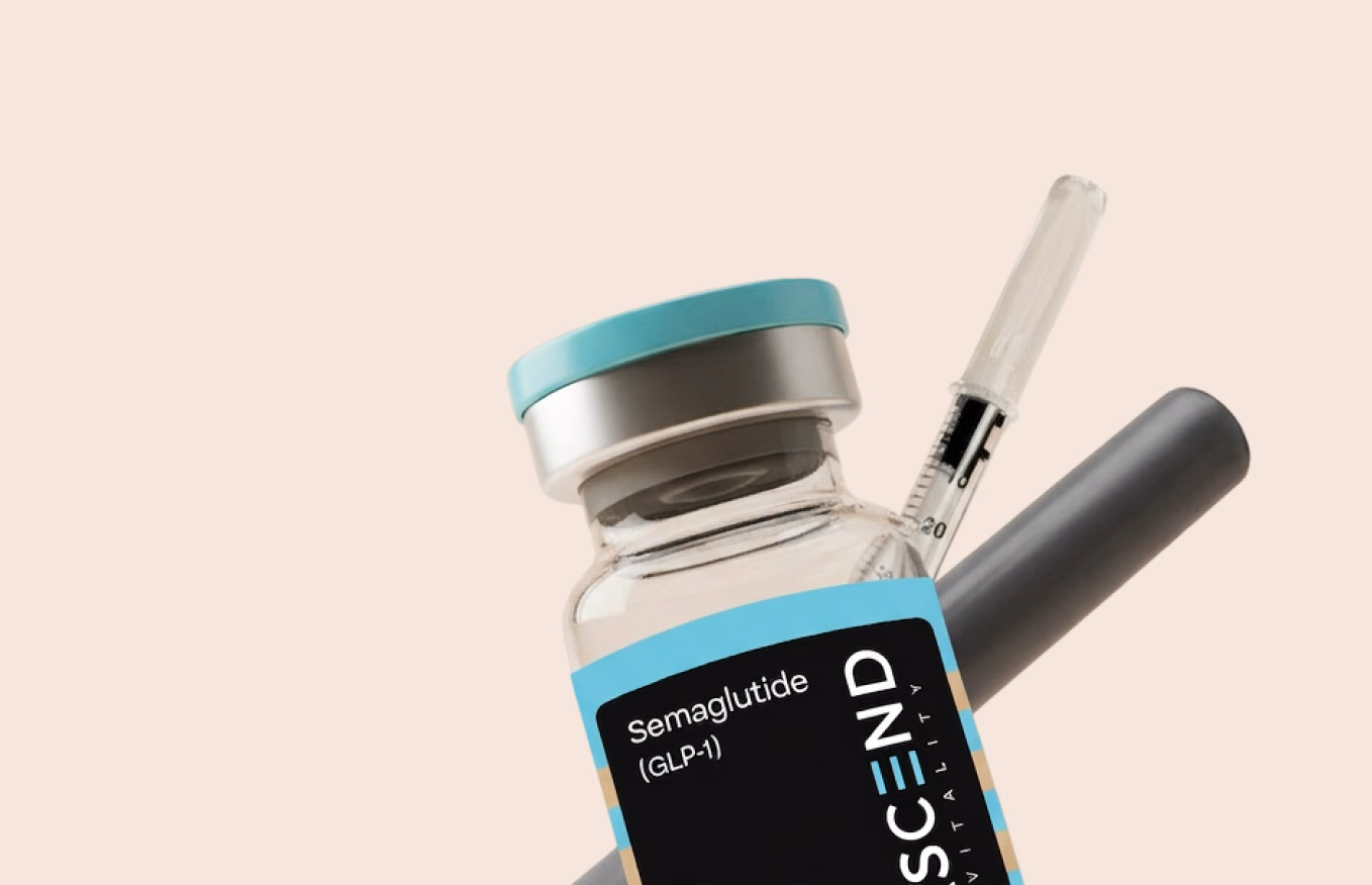 Semaglutide vial with a weekly injection pen